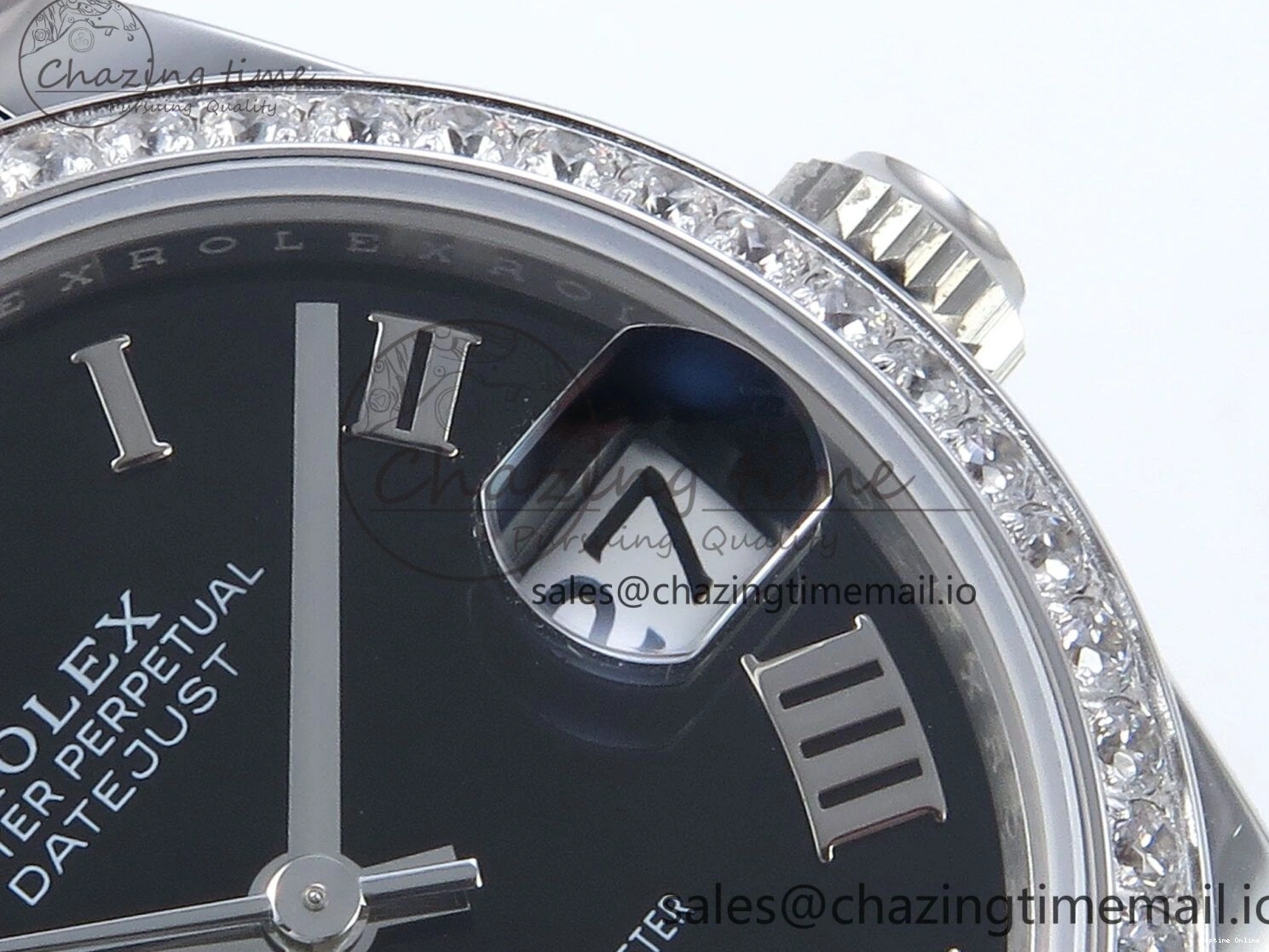 0510 DateJust 31 278384RBR ARF 1:1 Best Edition 904L Steel Black Roman Dial Diamonds Bezel on SS Jubilee Bracelet ETA SmoothTexture 449